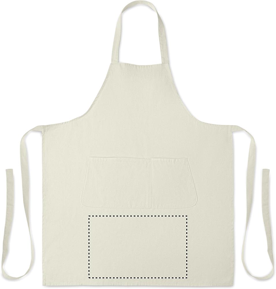 Grembiule in cotone biologico 2 front below pocket 43