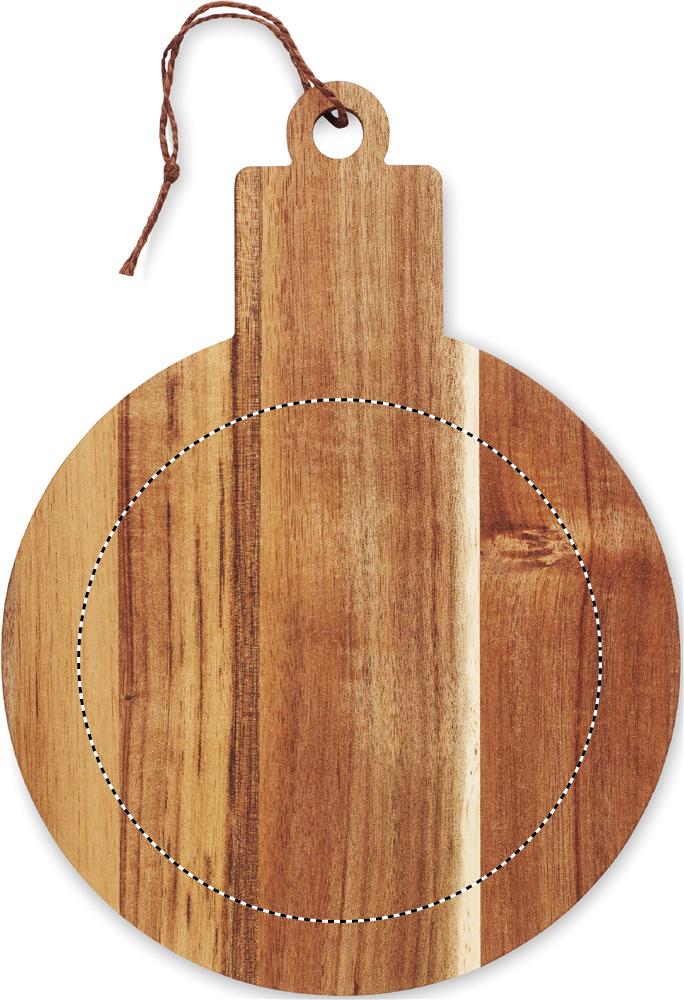 Acacia wood serving board side 2 40