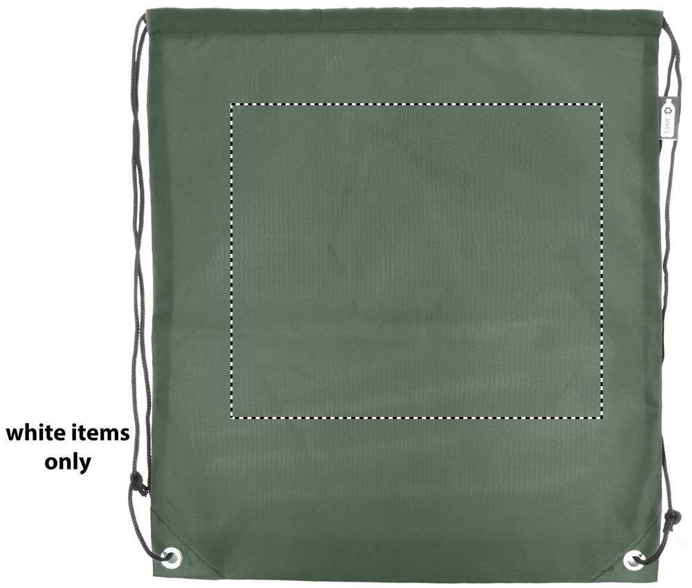 190T RPET drawstring bag front on white 60
