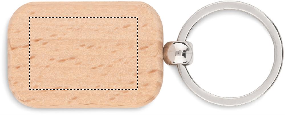 Rectangular wooden key ring side 1 40