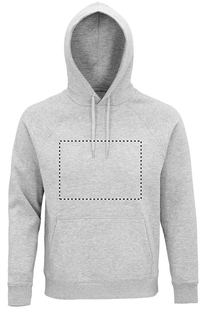 STELLAR Felpa uni cappuccio front gy