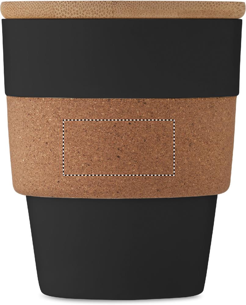 Tumbler in recycled PP 300 ml cork front 03