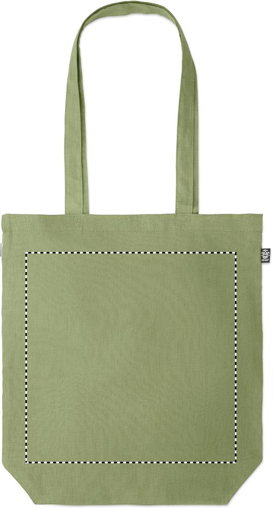 Shopping bag in hemp 200 gr/m² front 09