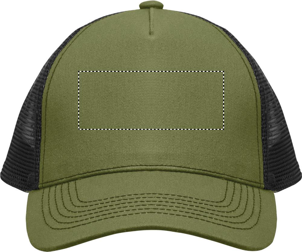 5 panel trucker cap front screen 49