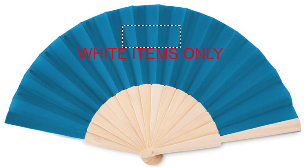 Manual hand fan front on white 37