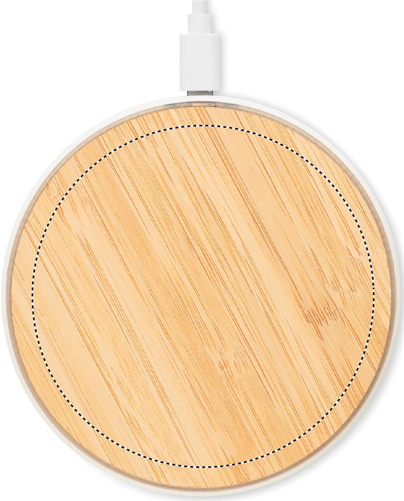 Bamboo wireless charger 10W top laser 40