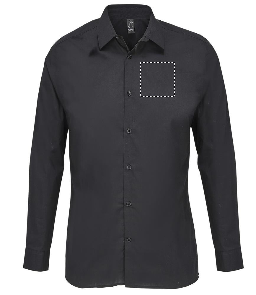 BAILEY MEN POPLIN SHIRT chest left bk