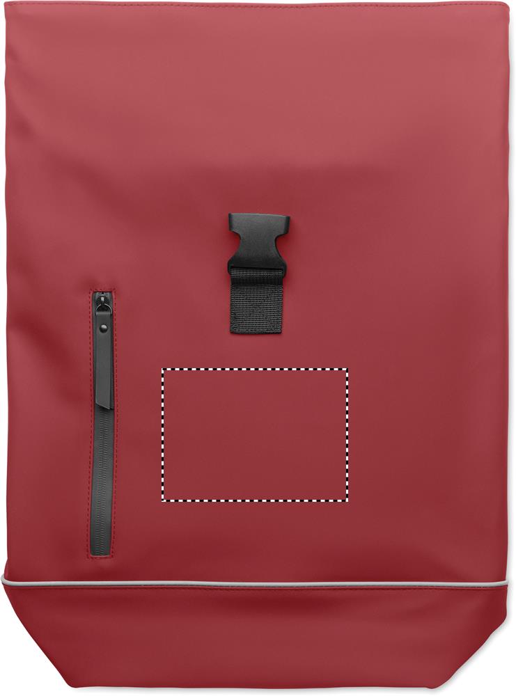 Zaino in PU rolltop per laptop front 02