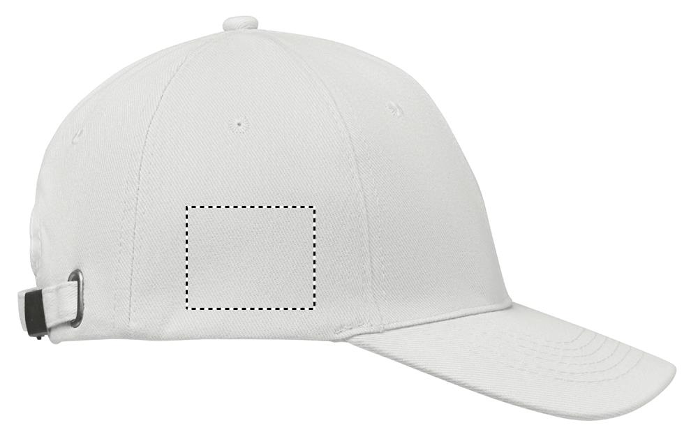 BUFFALO SIX PANEL CAP right side wh