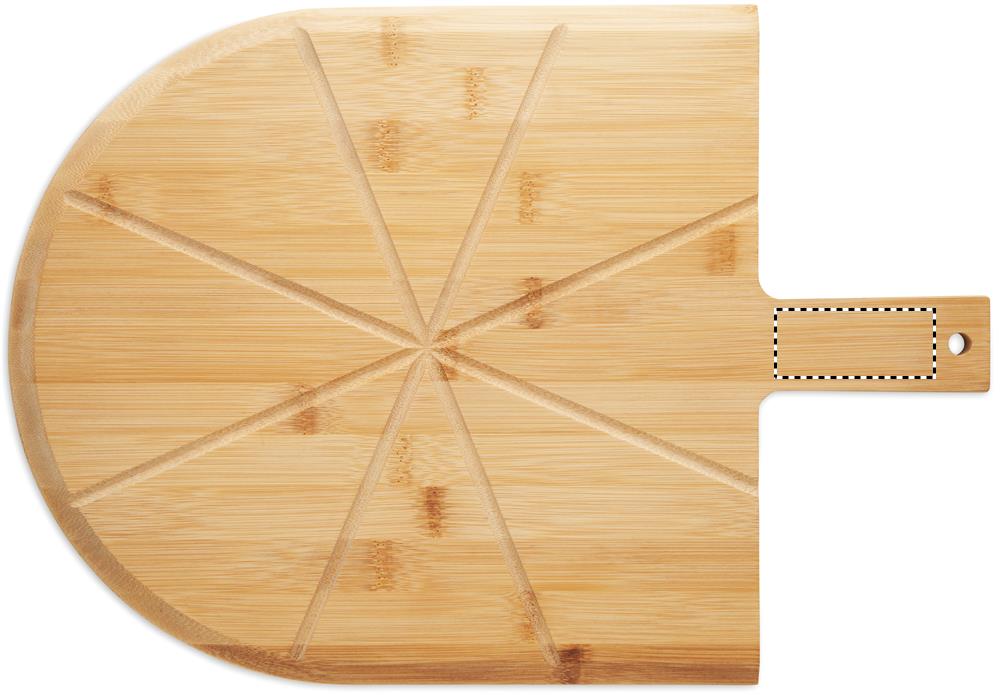 Bamboo pizza board & cutter board side 1 40