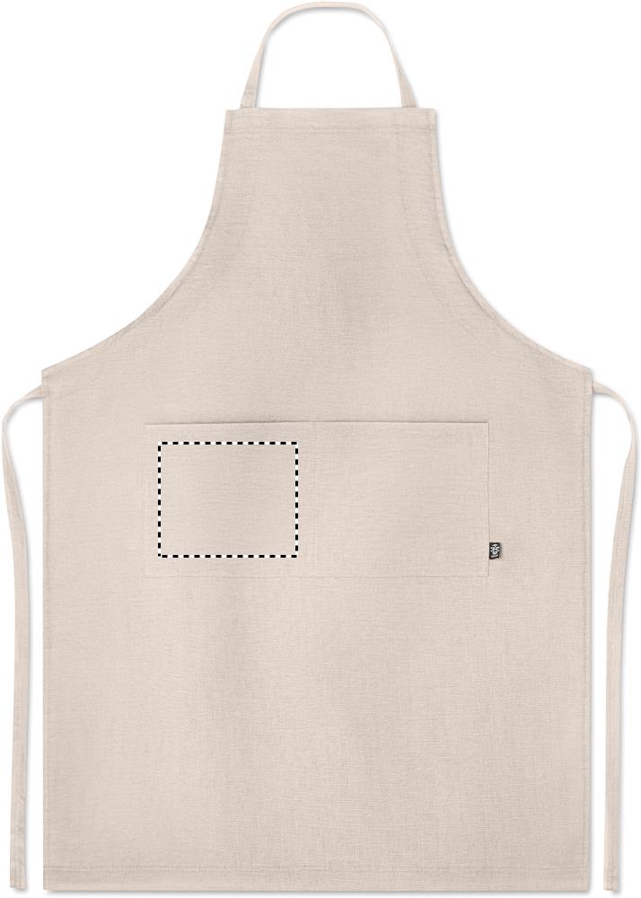Hemp adjustable apron 200 gr/m² front pocket right 13