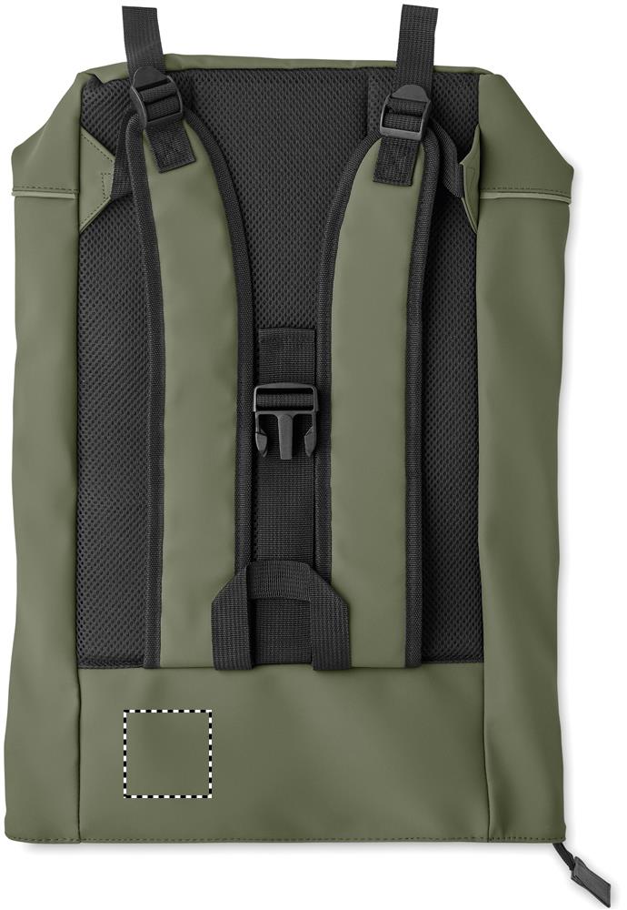 Zaino in PU rolltop per laptop top left 60