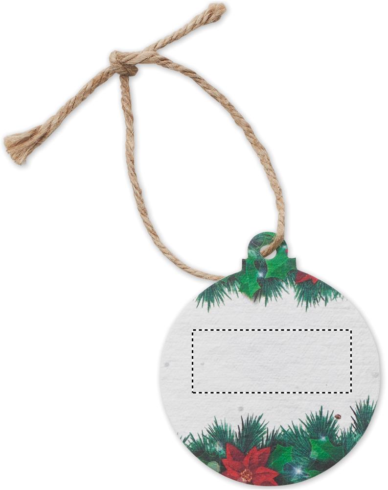 Seed paper Xmas ornament front 06