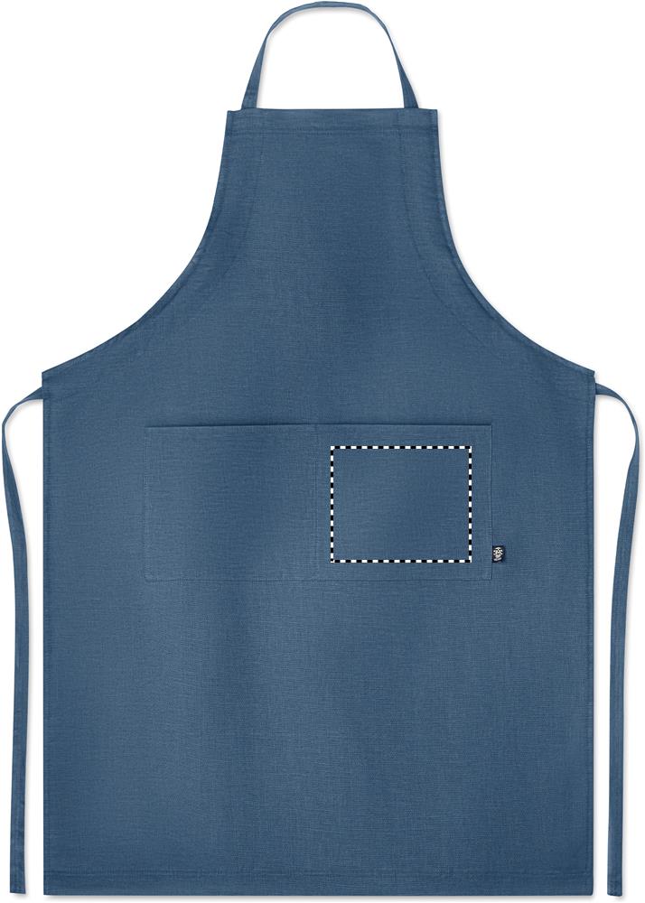 Hemp adjustable apron 200 gr/m² front pocket left 04