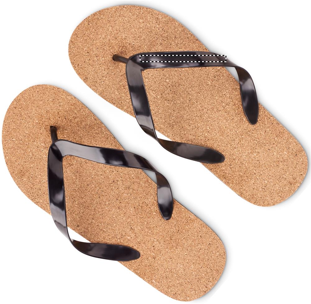 Cork beach slippers M right pad 03