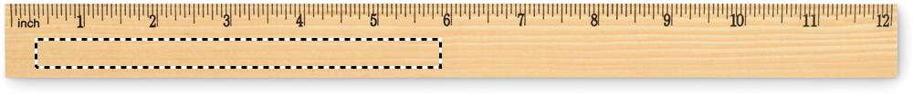 Righello in legno 30 cm inch side left 40