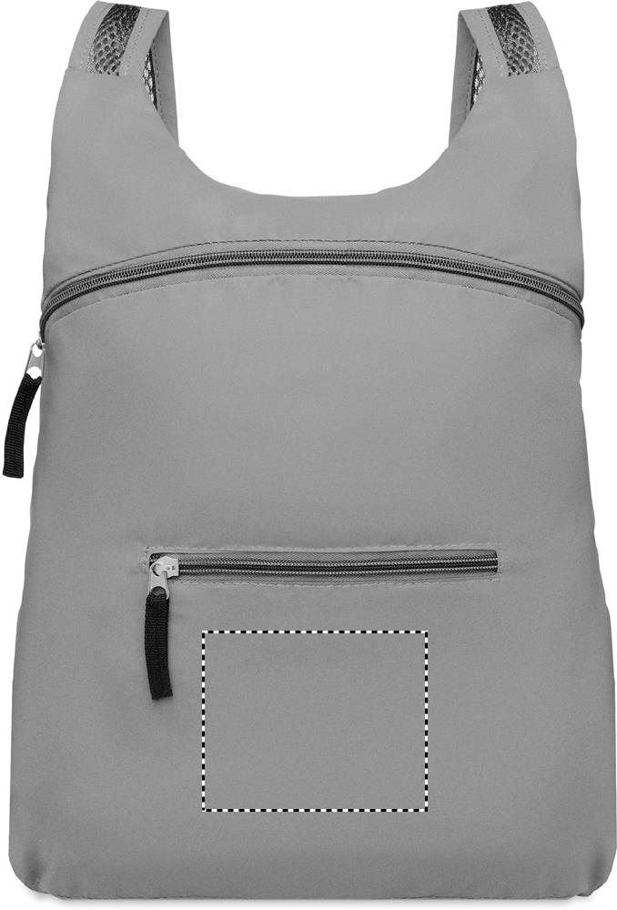 Foldable reflective sports bag front pocket 16