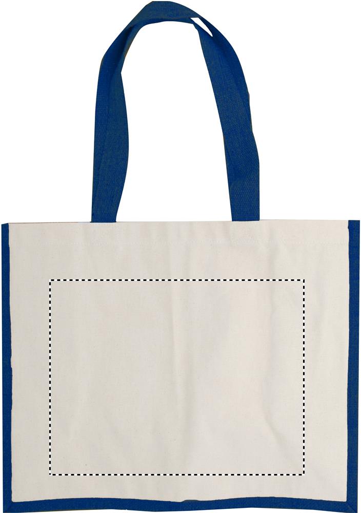 Jute and canvas shopping bag back 04
