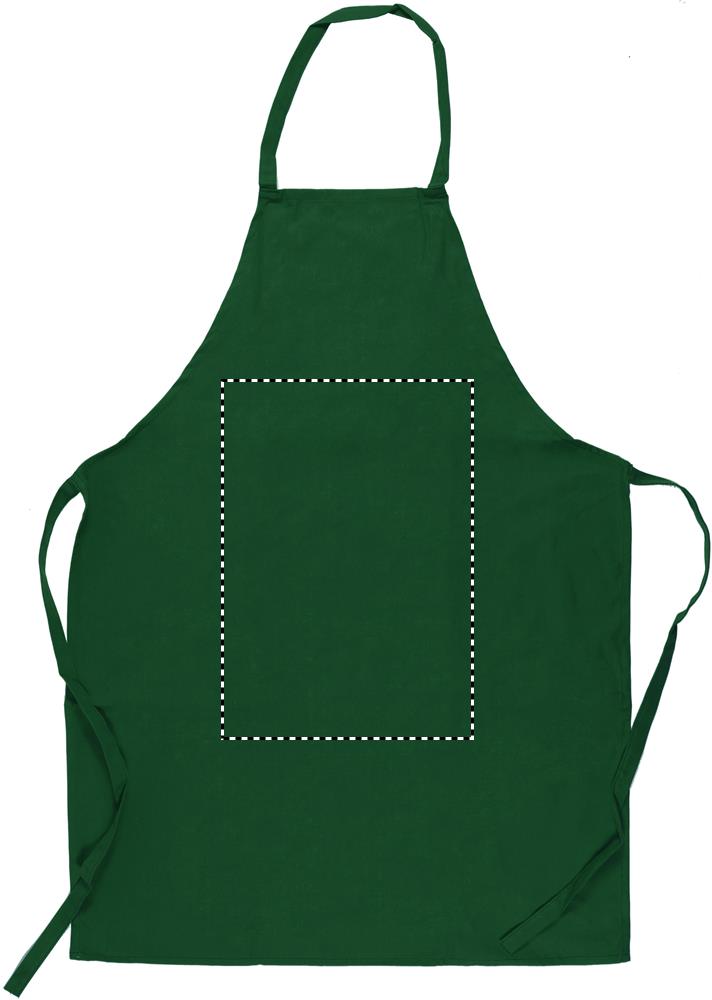 Kitchen apron in cotton front middle 09
