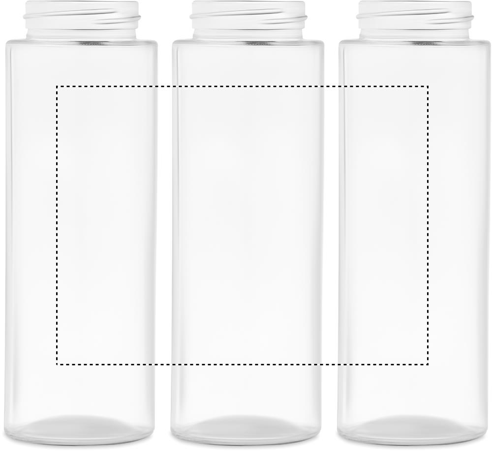 Glass bottle 500ml bamboo lid roundscreen 22