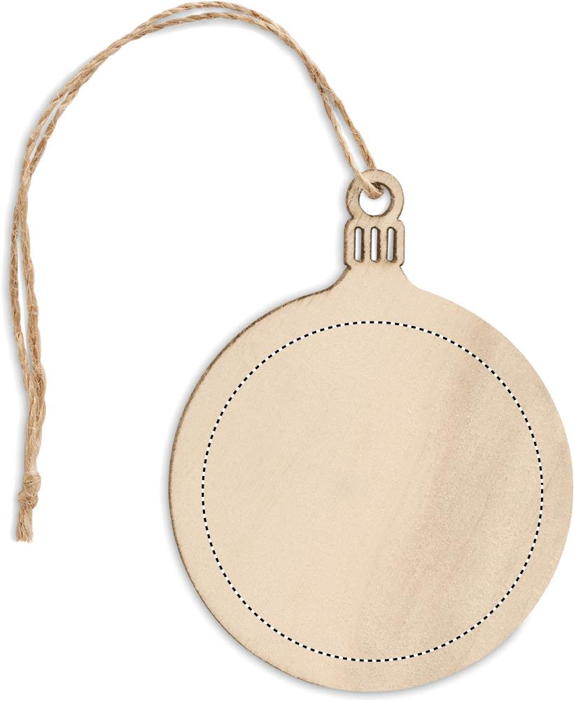 Wooden Tree bauble hanger back 40