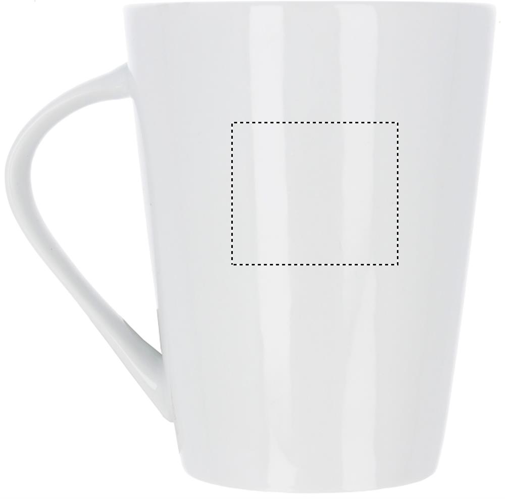 Porcelain conic mug 250 ml left handed 06