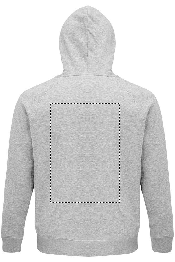 STELLAR Felpa uni cappuccio back gy