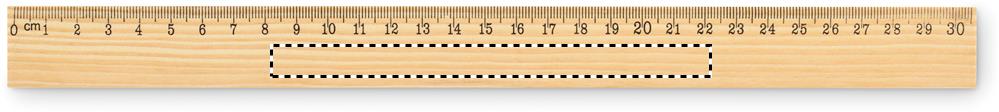 Righello in legno 30 cm cm side center 40