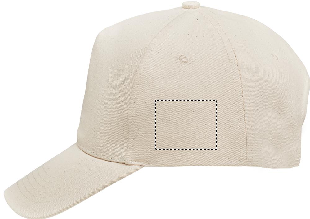 Organic cotton baseball cap left side 13