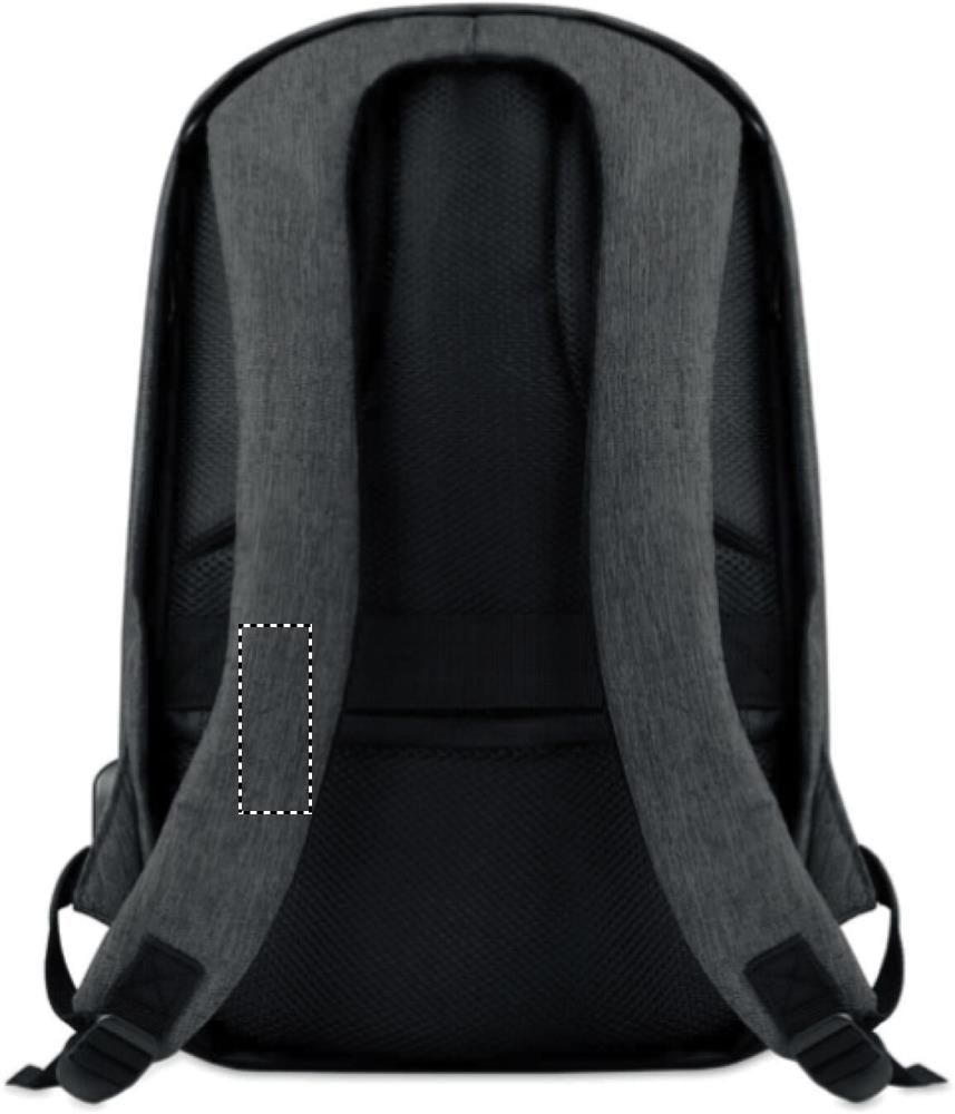 2 tone backpack incl USB plug shoulder strap right 03
