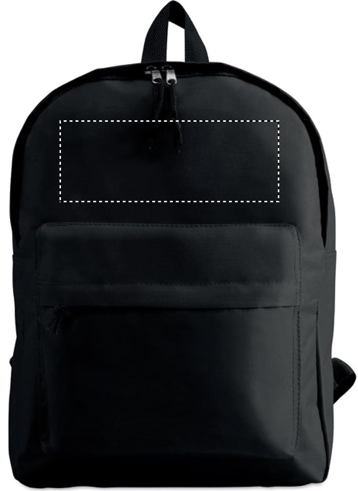 600D polyester backpack front above pocket 03