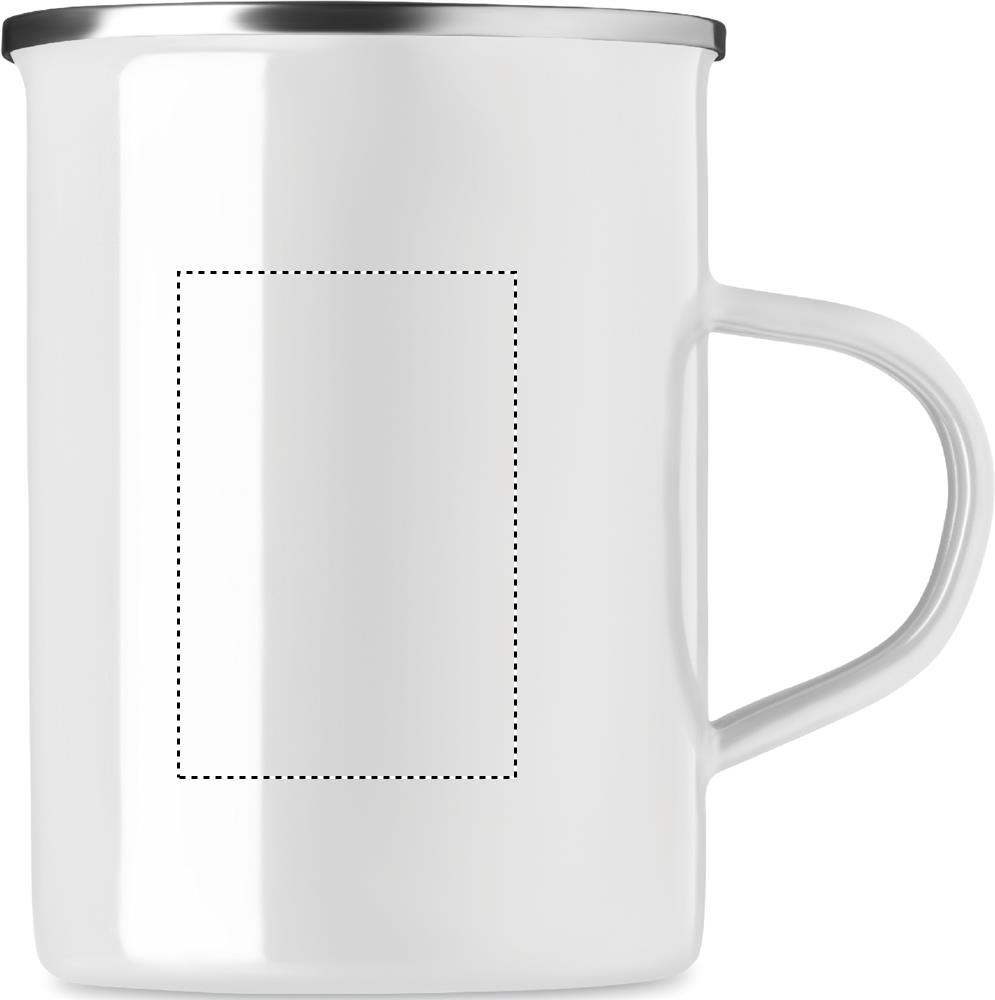 Metal mug with enamel layer right handed 06