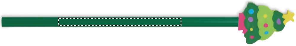 Christmas pencil with eraser barrel back 09
