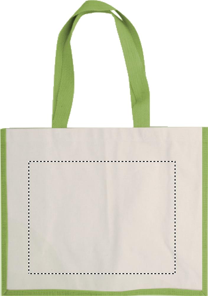 Jute and canvas shopping bag back 48