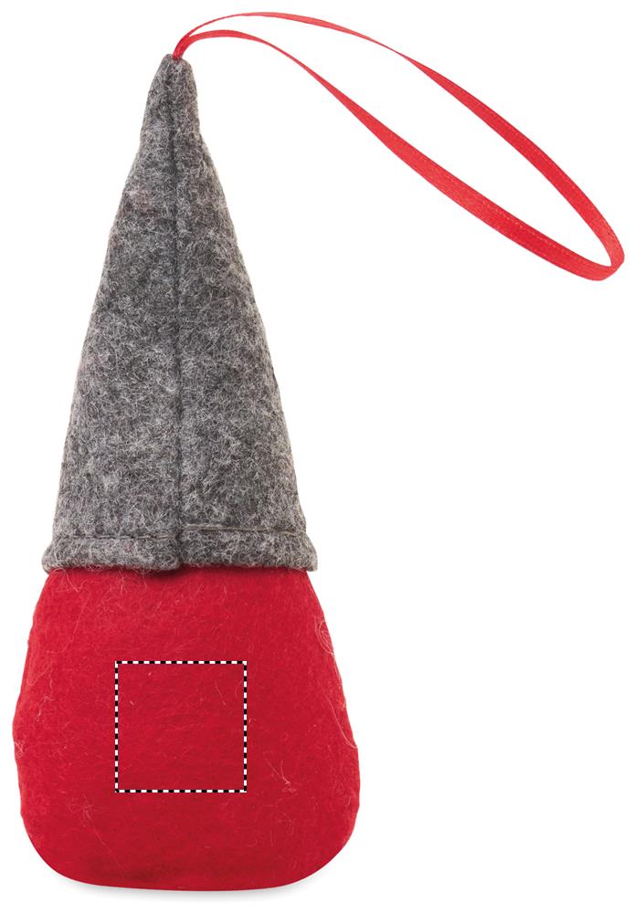 Felt gnome tree hanger side 2 07