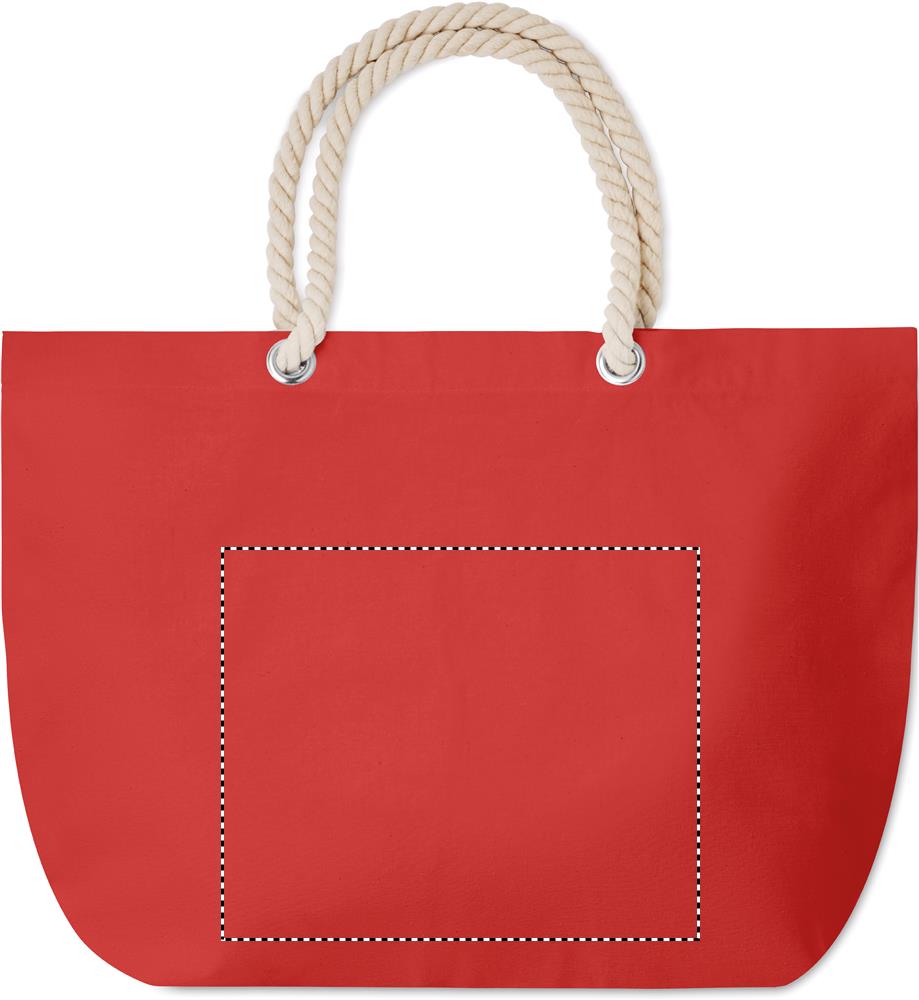 Beach bag with cord handle side 1 embroidery 05