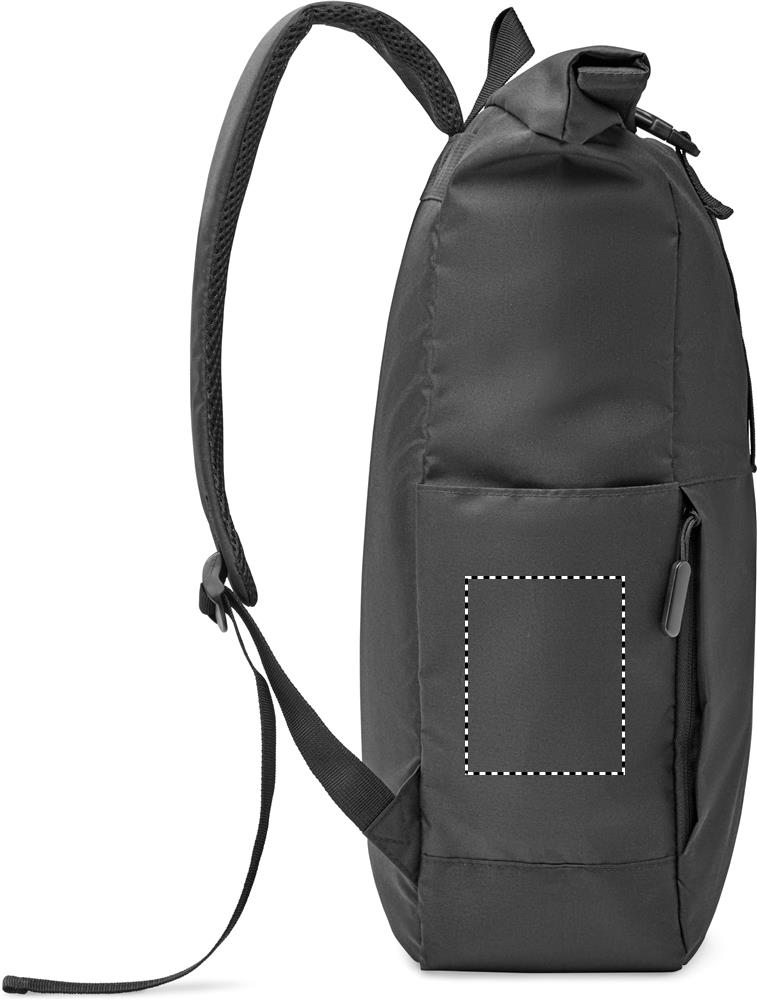 300D RPET rolltop backpack pocket left 03