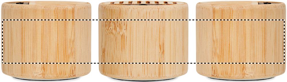 Round bamboo wireless speaker 360 40