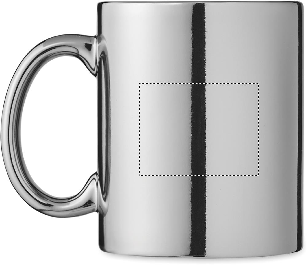 Ceramic mug metallic 300 ml left handed 17