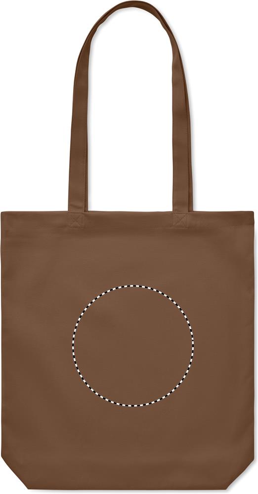 270 gr/m² Canvas shopping bag front embroidery 42