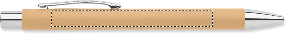 Recycled paper push ball pen barrel left handed 13