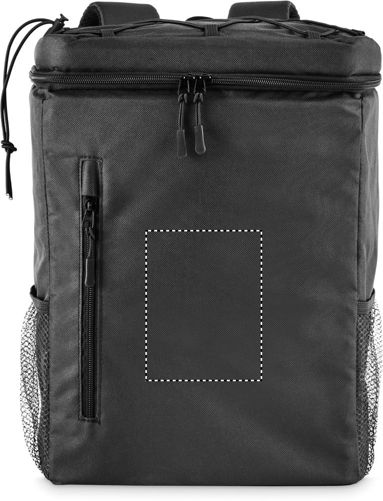 Cooler backpack in 600D RPET front pocket 03
