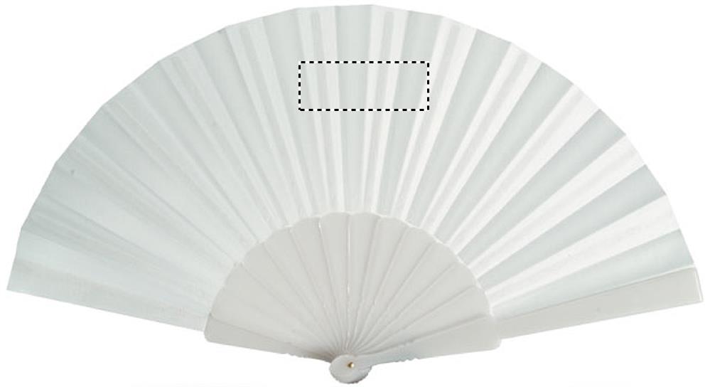 Manual hand fan front on white 06