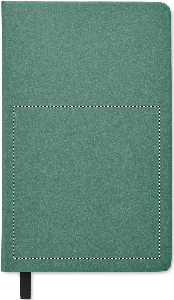 A5 recycled page notebook front debossing 60