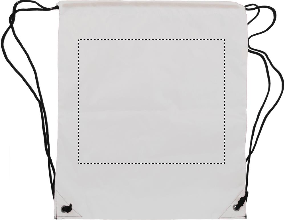 190T Polyester drawstring bag back on white 06