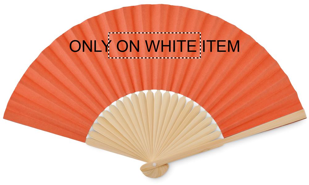 Manual hand fan front on white 10