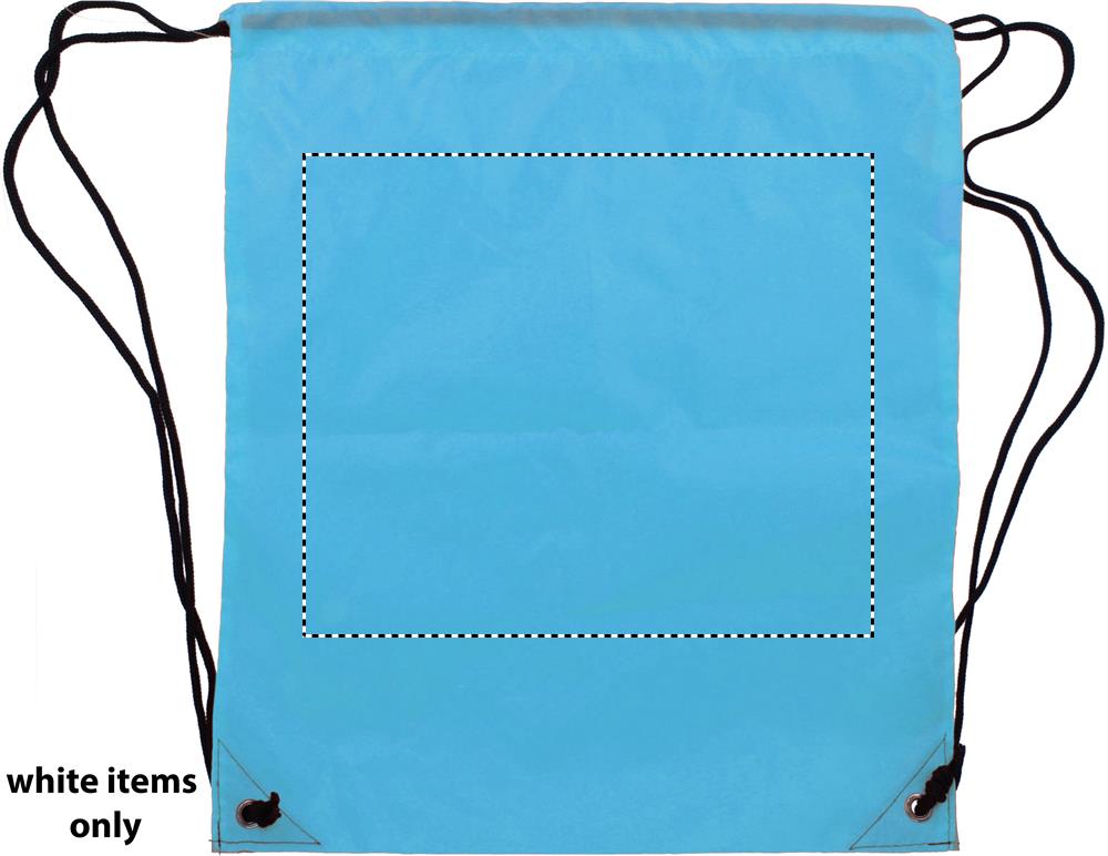 190T Polyester drawstring bag back on white 12
