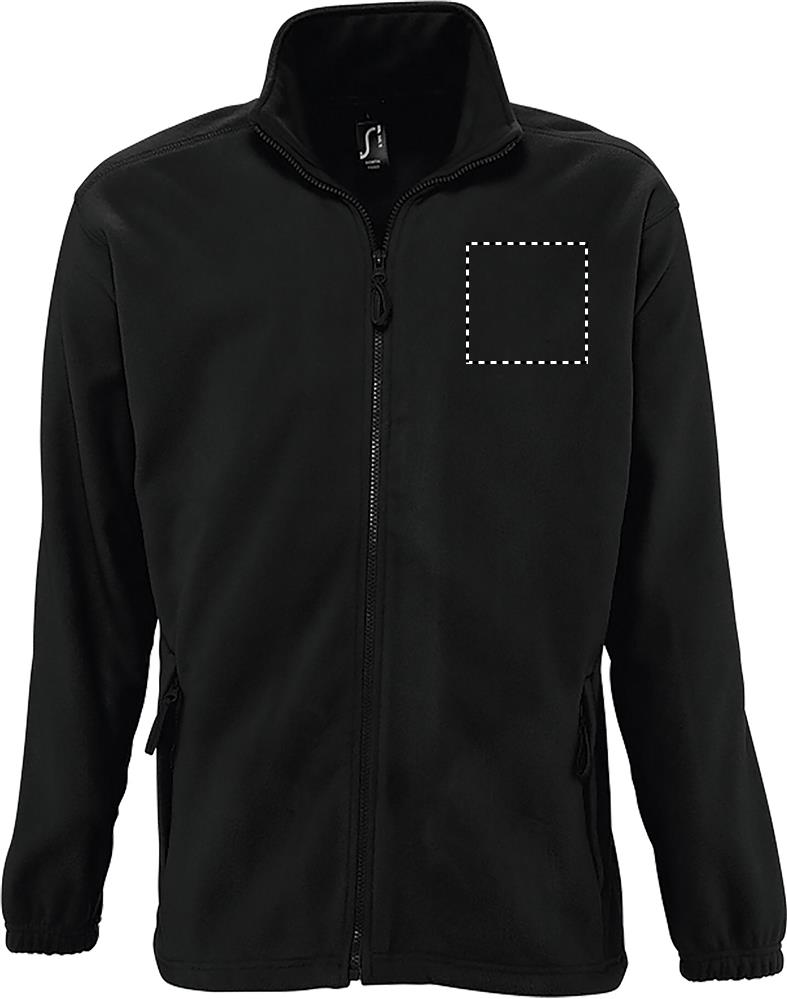 NORTH Zipped Fleece Jacket chest bk