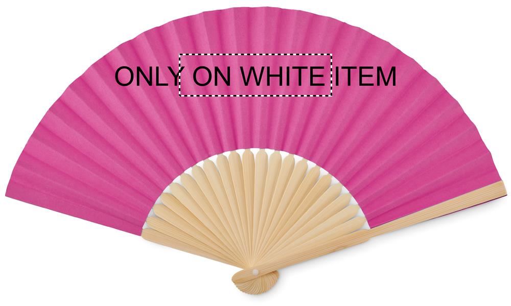 Manual hand fan front on white 38