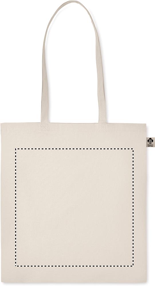 Organic cotton shopping bag front 13
